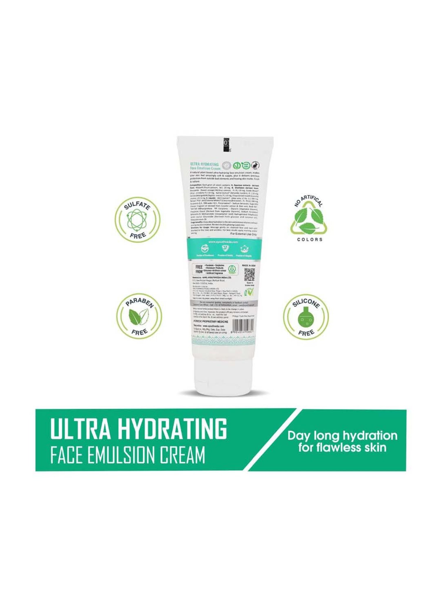AyouthVeda Ultra Hydrating Face Emulsion Cream - 60 gm