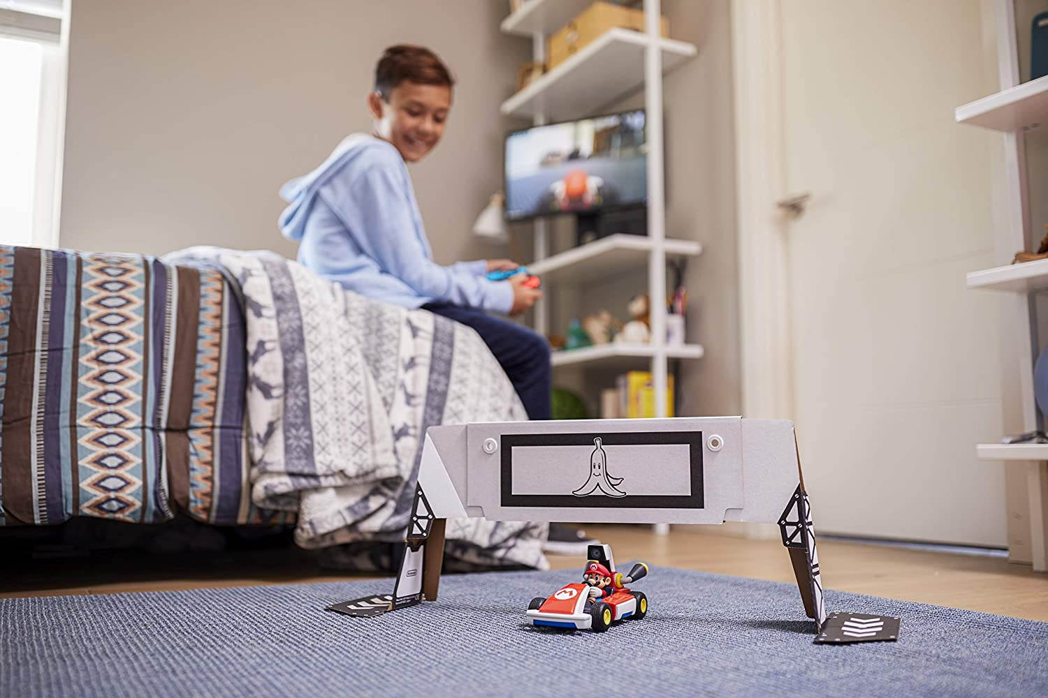 controller gear nintendo switch skin & screen protector set, officially licensed by nintendo  super mario odyssey "capture map"  nintendo switch