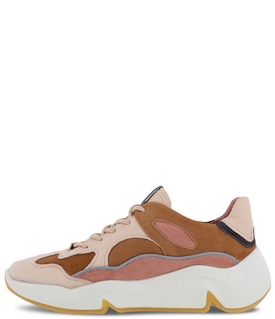 ECCO Chunky Leather And Suede Chunky Lace-Up Sneakers