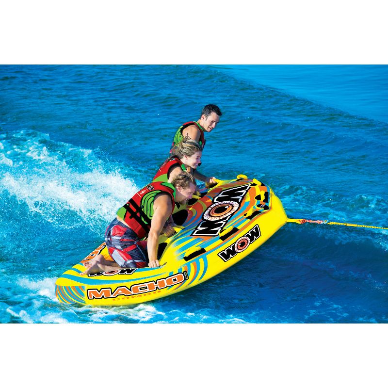 Wow Macho Combo Inflatable 2 Person Multiple Riding Positions Towable Water Tube