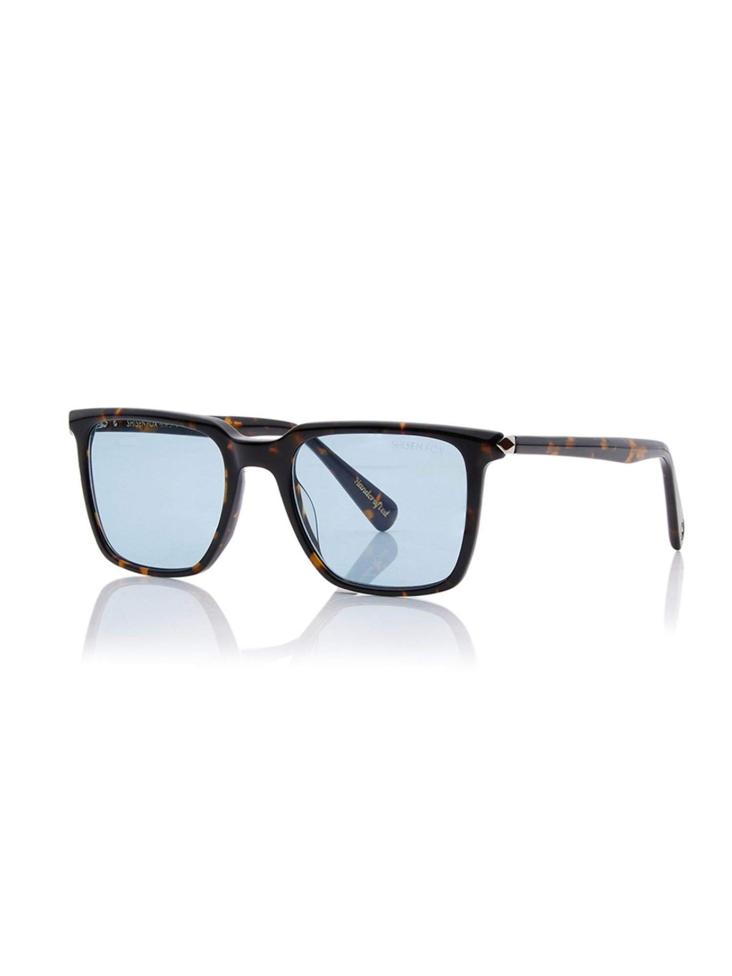 Shisen Fox Kimyou Dark Havana Square Unisex UV Protection Sunglasses -52 mm