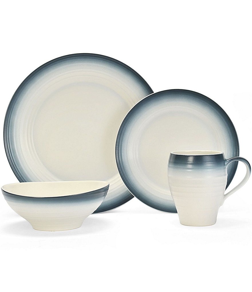 Mikasa Swirl Ombre Blue 4-Piece Place Setting