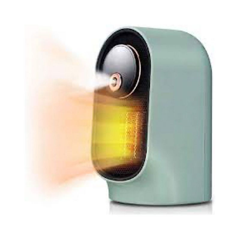 Geek Heat Slim Oscillating Personal Desktop Mini Space Heater with Humidifier for Home, Office, Study Room, Nursery, and Bedroom, Mint