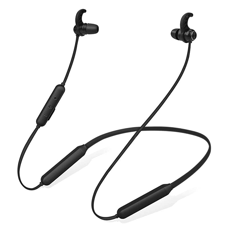 NB16 Bluetooth Neckband Headphones Earbuds for TV PC, No Delay, 20 Hrs Playtime Wireless Earphones with Mic, Magnetic, Light & Comfortable, Compatible with iPhone Cell Phones, Workout Gym