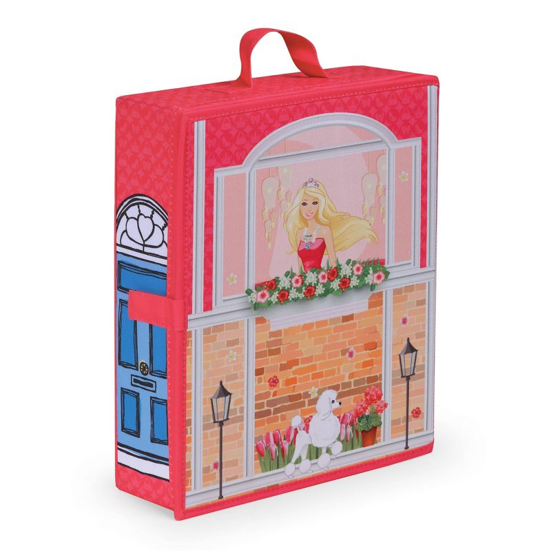 Home & Go Dollhouse Playset Travel & Storage Case with Bed/Bedding for 12" Fashion Dolls - Pink