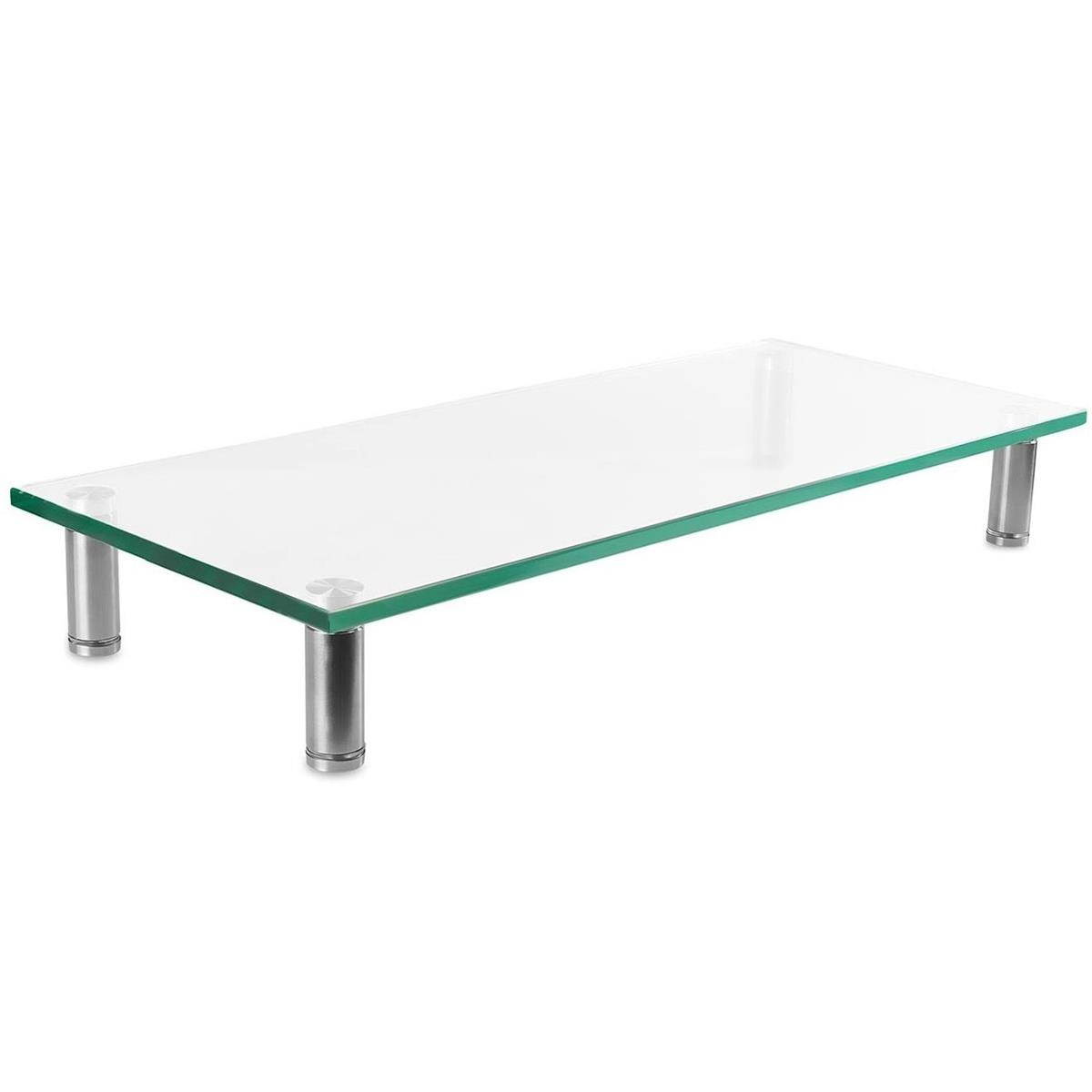 Mount-It! Glass Monitor Stand Desktop Riser | 22" X 9.5" | Fits 24-32 Inch Screens |