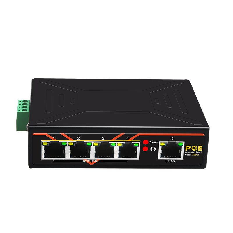 Weastlinks Industrial switch 10/100Mbps 5 port ethernet industrial POE Switch support 48-54V power supply