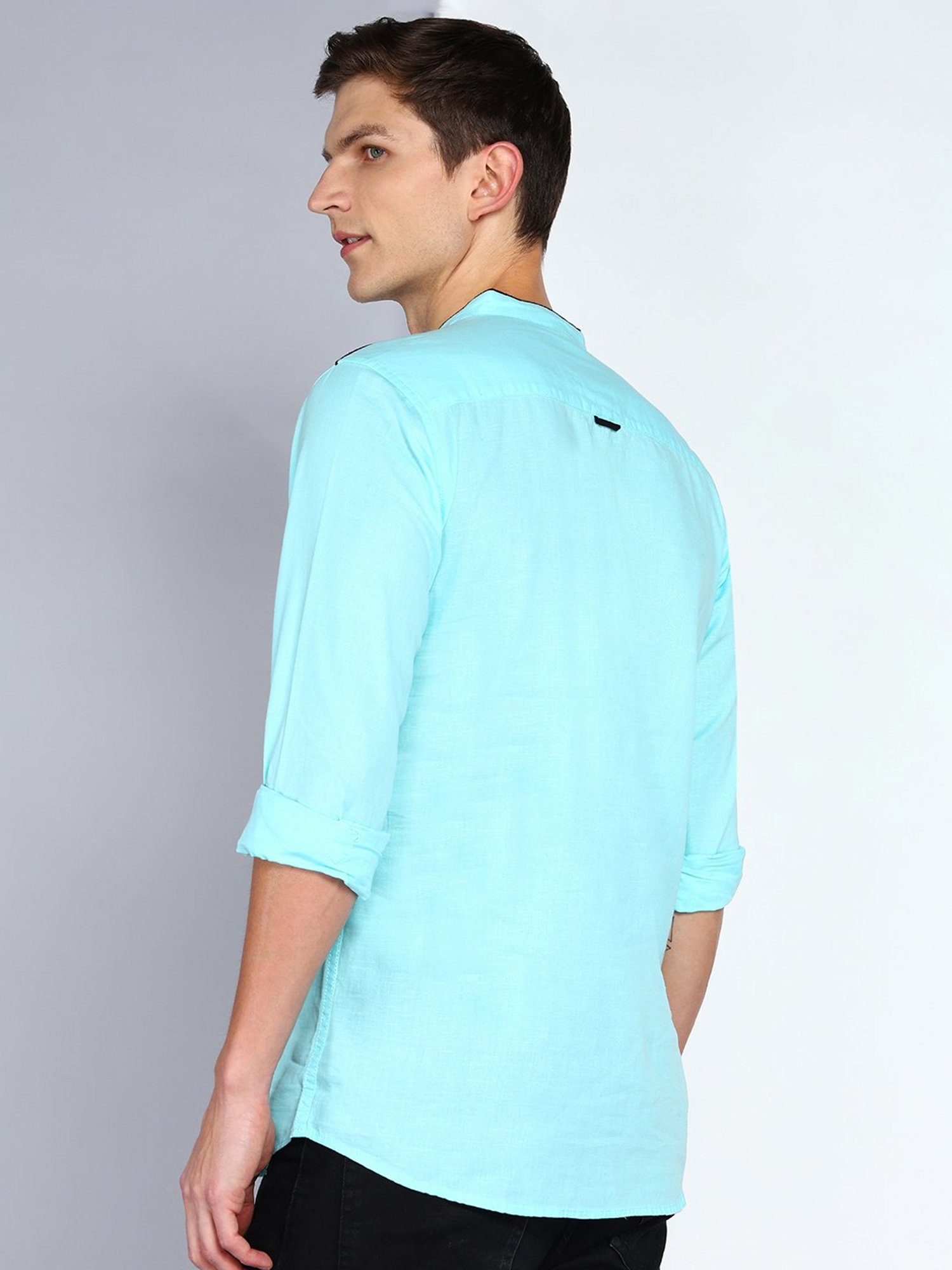 Kuons Avenue Turquoise Regular Fit Short Kurta