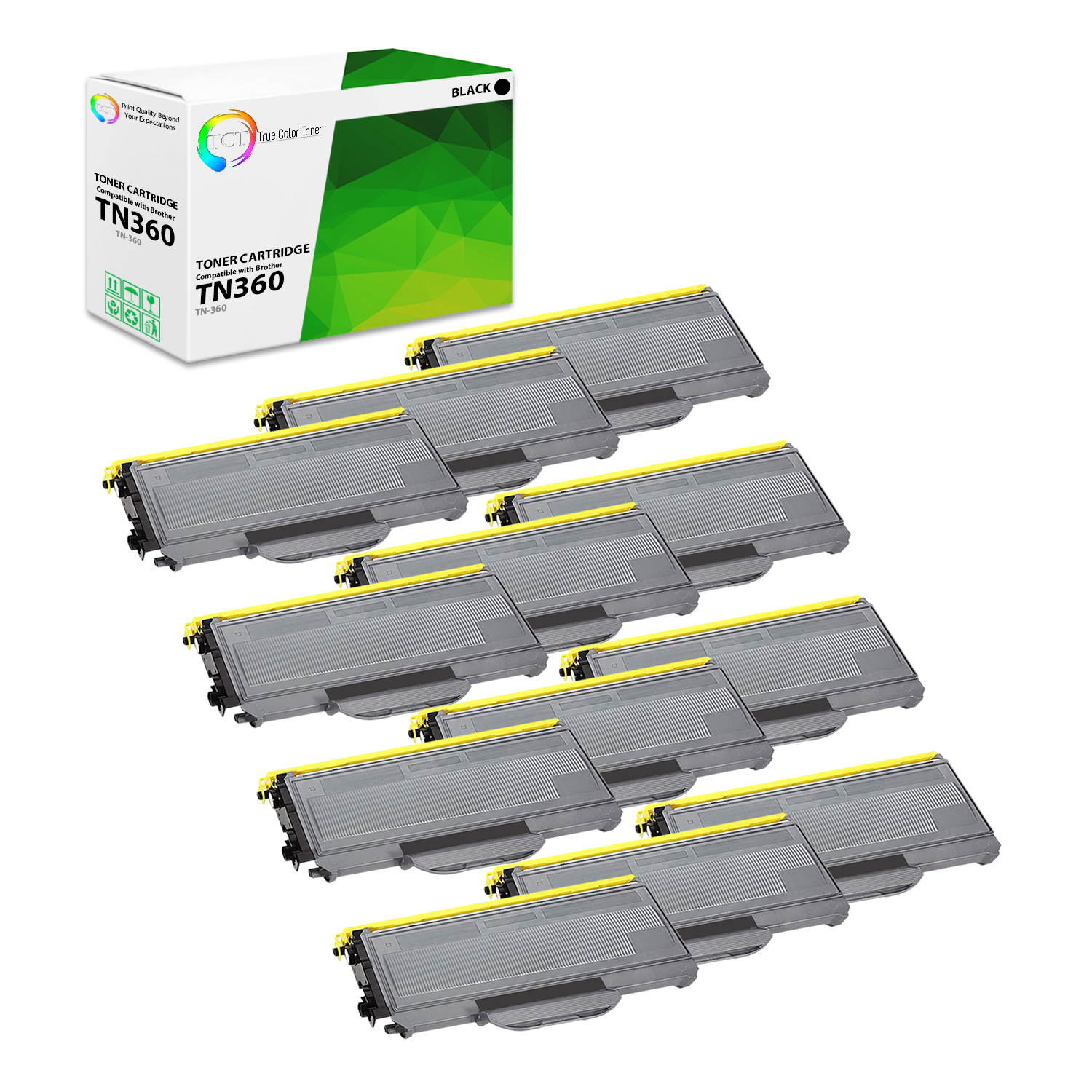 TCT Premium Compatible Drum Unit Replacement for Brother DR-360 DR360 Black works with Brother HL-2140 2150N 2170W, DCP-7030 7040, MFC-7320 7340 7440N 7450 7840W Printers (12,000 Pages) - 2 Pack