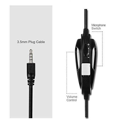 PS4 Xbox One Gaming Headset, SADES 810 PC Gaming Headphone 3.5mm Jack Stereo Sound Over-ear Headphone with Microphone Volume Control