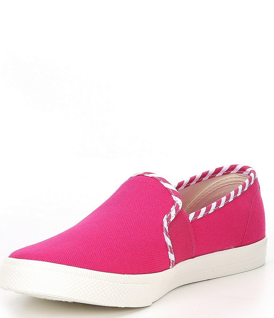 Lauren Ralph Lauren Jinny Striped Canvas Slip-On Sneakers