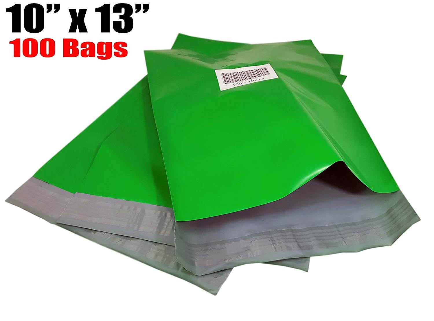 iMBAPrice Poly Mailers Shipping Envelopes Bags, 10 x 13 - inches , 100 Bags (Green)
