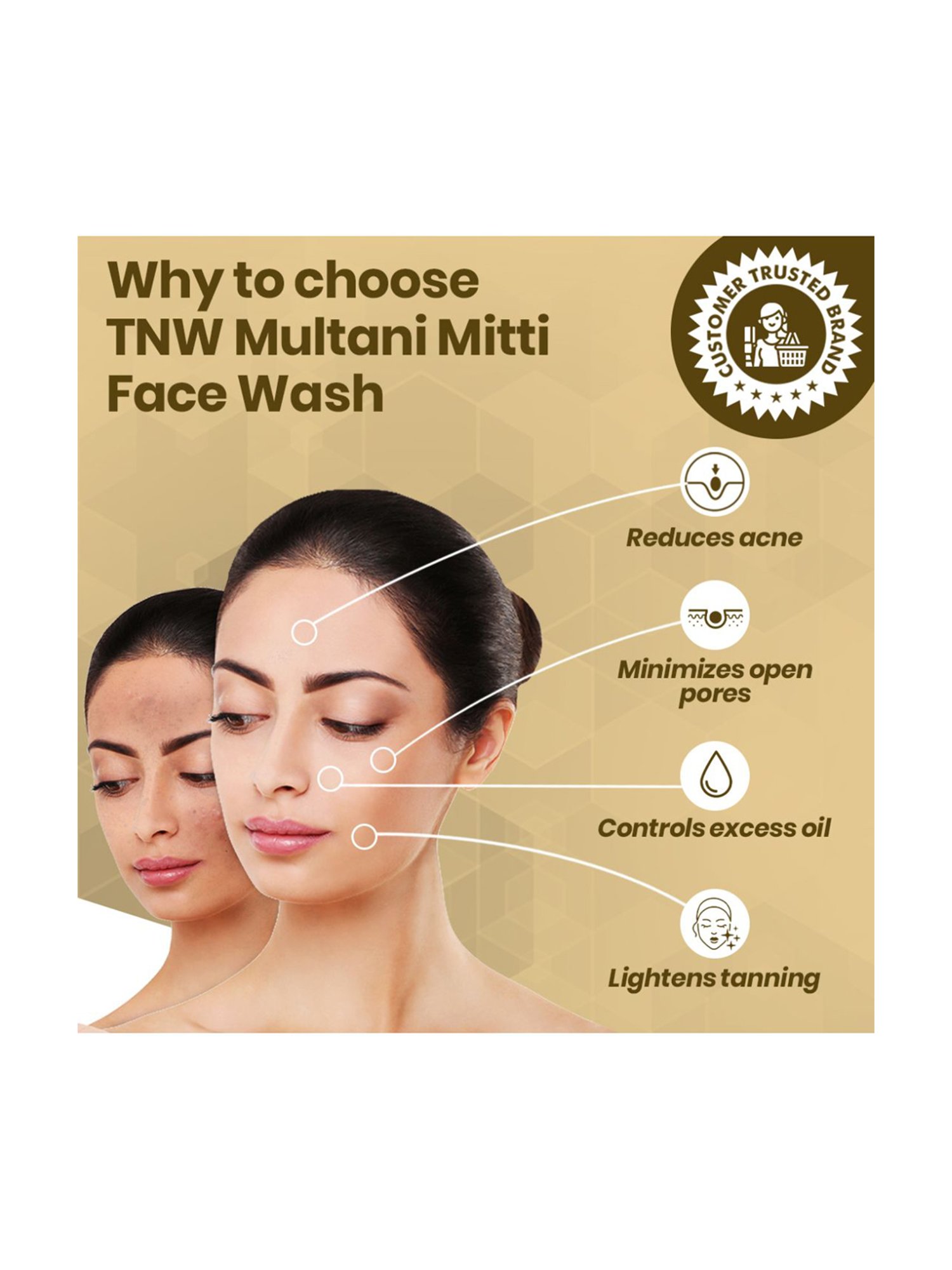 TNW-The Natural Wash Multani Mitti Face Wash - 100 ml