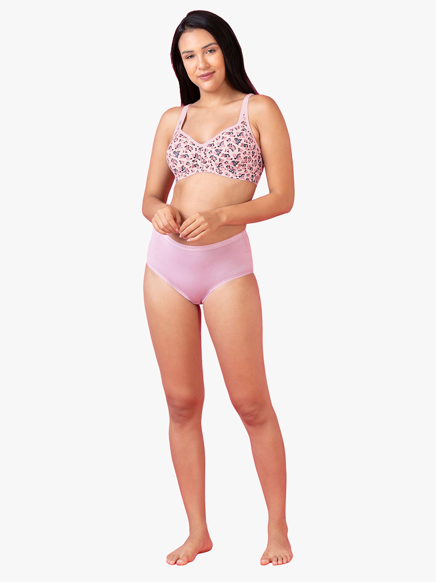 Amante Ditsy Pink Non-wired Non-padded T-Shirt Bra