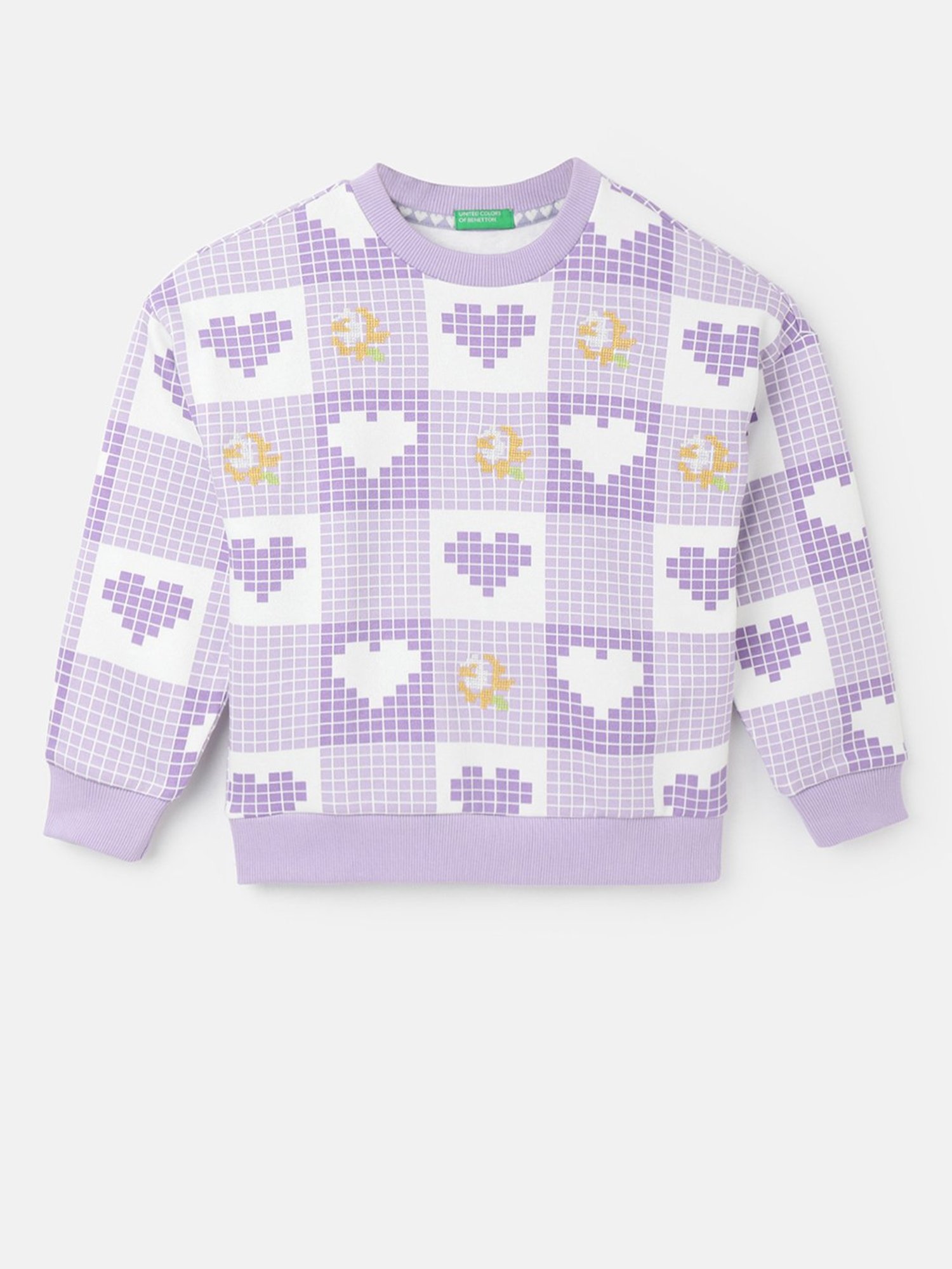 United Colors of Benetton Kids Multicolor Printed Full Sleeves Sweatshirt