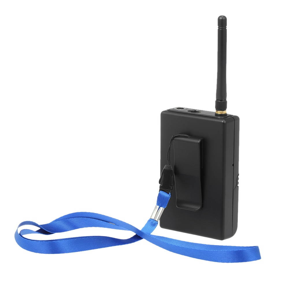 TP-WIRELESS 2.4GHz Wireless Audio Tour Guide Acoustic Transmission System Headset Microphone 1 Transmitter 1 Receiver with Lanyard