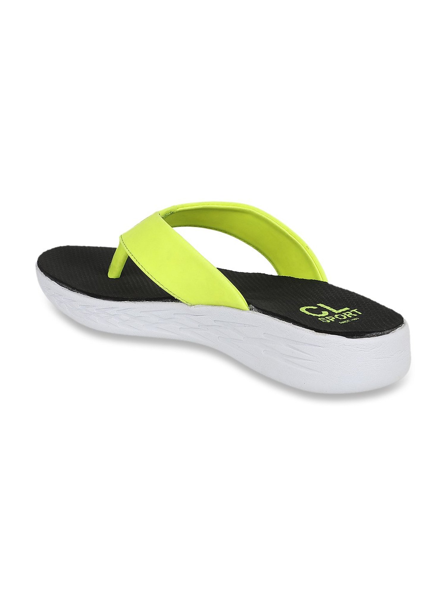 CL Sport by Carlton London Women's Lemon Yellow Flip Flops