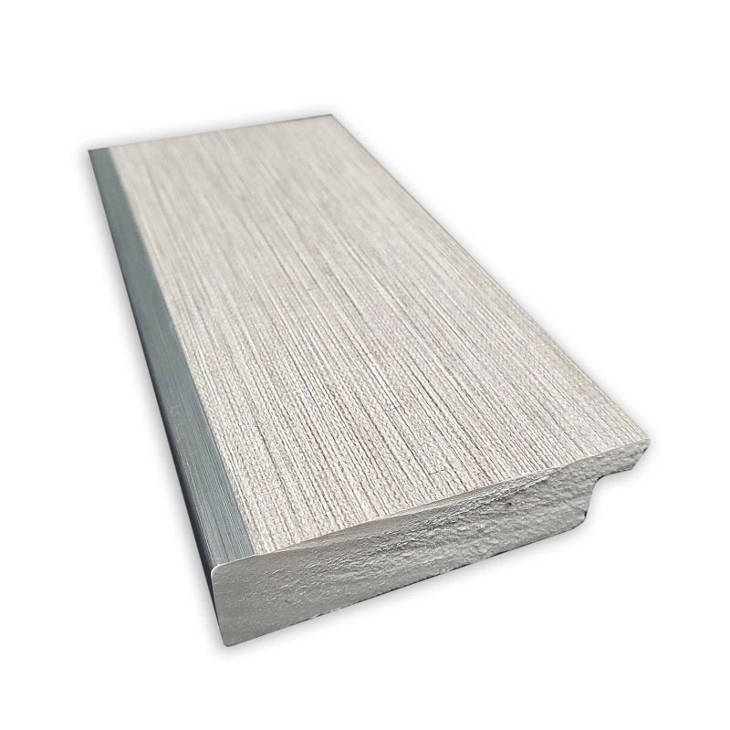 19" x 53" Glam Framed On the Door Mirror Linen Gray - Amanti Art