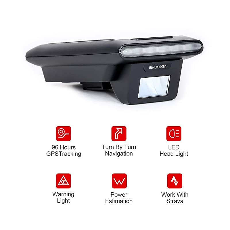 GPS Bike Computer Di-Pro Built-in Front Light Bluetooth ANT+ Wireless Bike Computer Speedometer and Odometer, Rechargeable Cycling Computer for Most Bikes