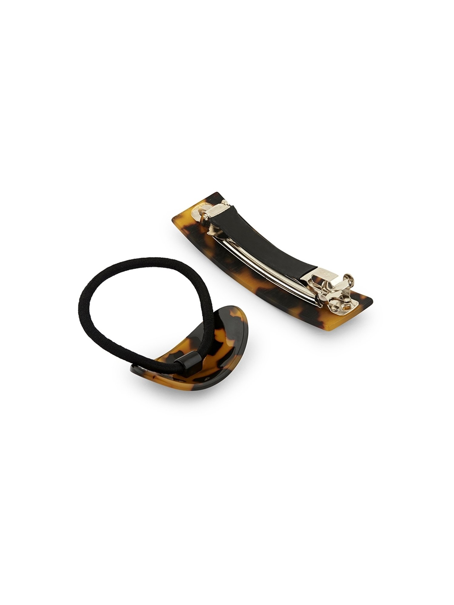 Lilly & Sparkle Set of 2 Tiger Print Acetate Hair Accessories