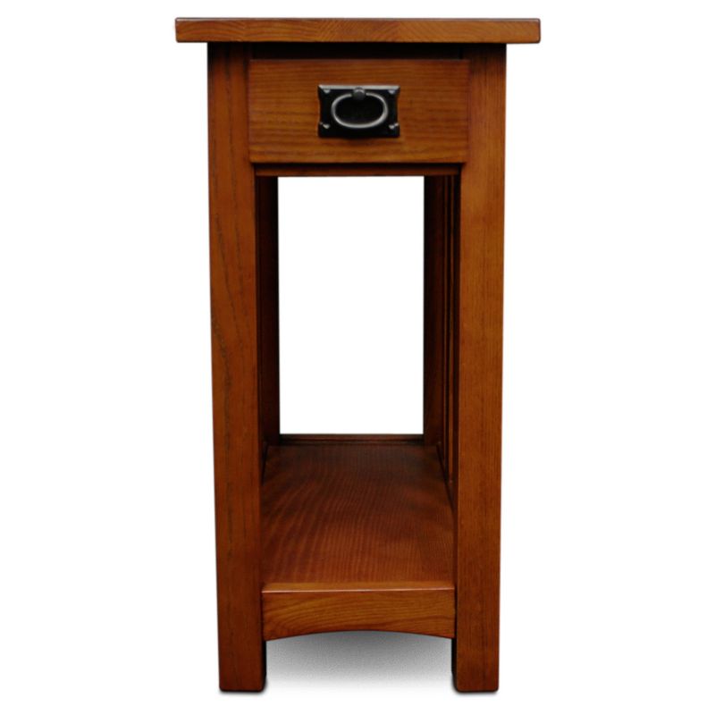 Mission End Table With Shelf - Medium Oak - Leick Home