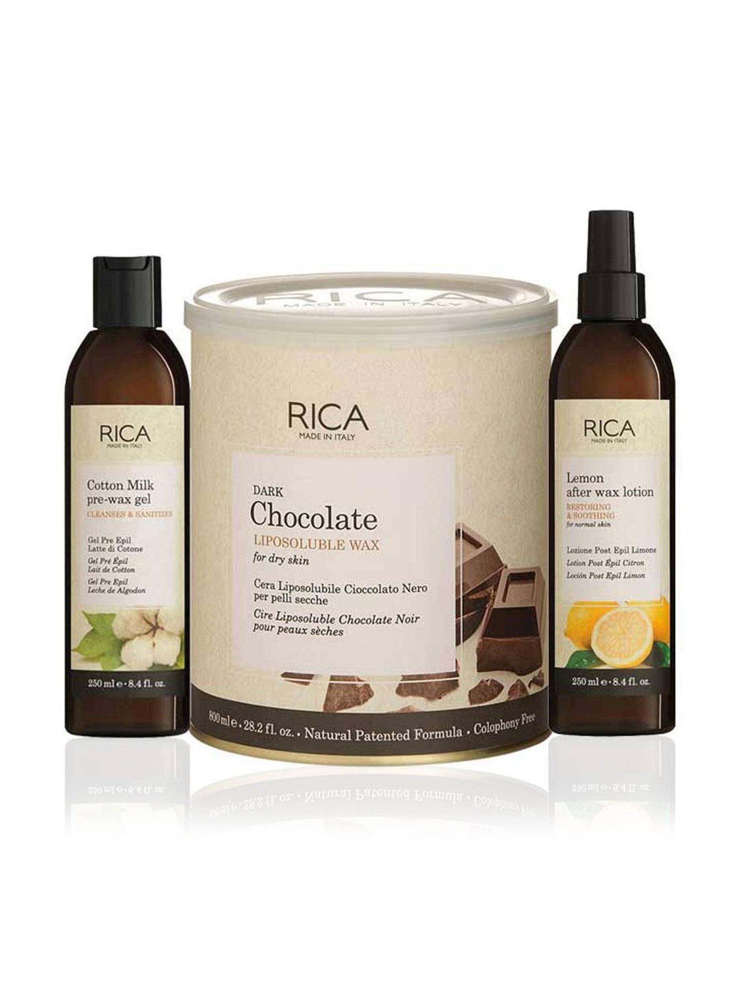 Rica Dark Chocolate Wax Combo Kit 4