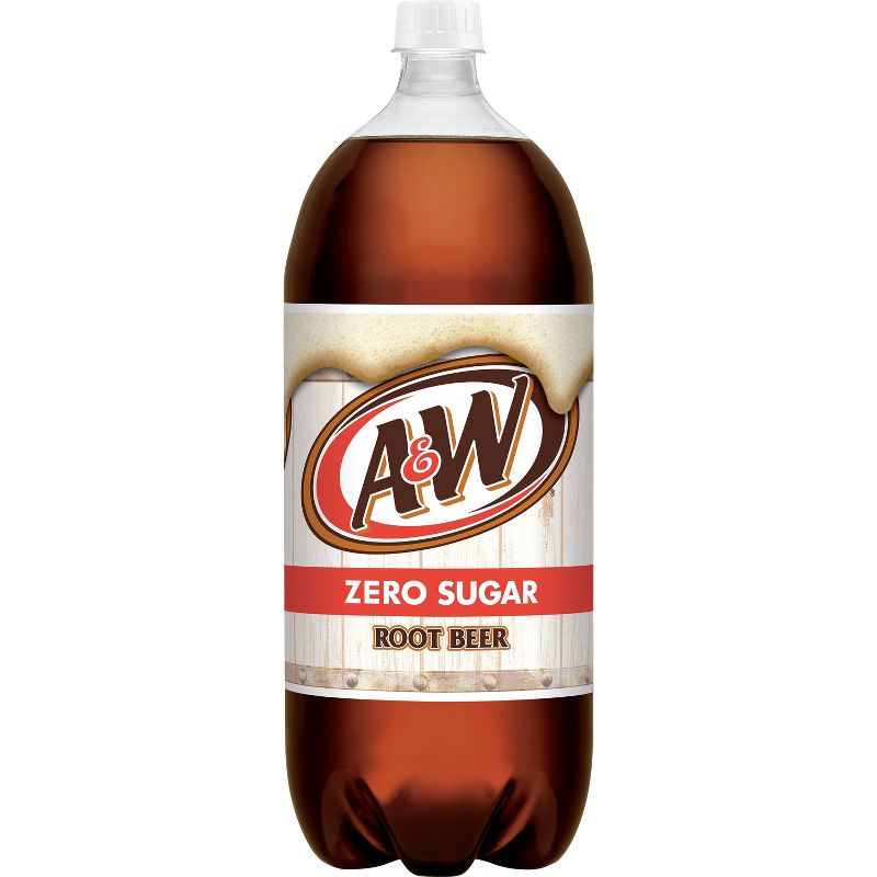 A&W Root Beer Zero Sugar Soda - 2 L Bottle