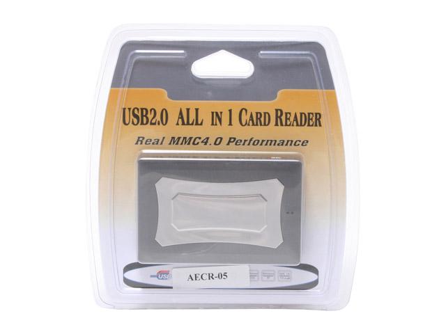 AMC AECR-05 USB 2.0 Real MMC 4.0 Performance Reader Support 43 Flash Cards