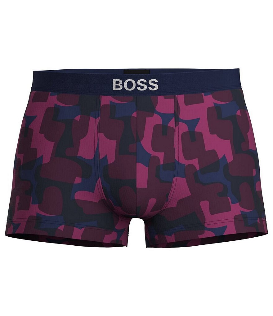Hugo Boss Refined Shadow-Camouflage-Printed Trunks