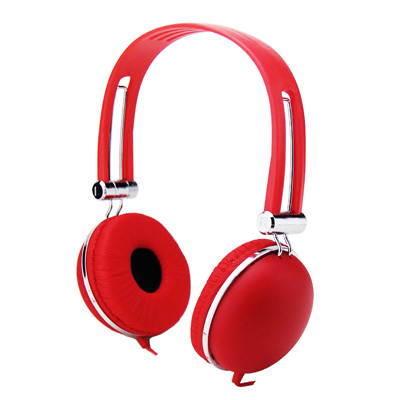 Golden Vocal HF-TX7ST-Red Overhead Stereo Headphones with Microphone