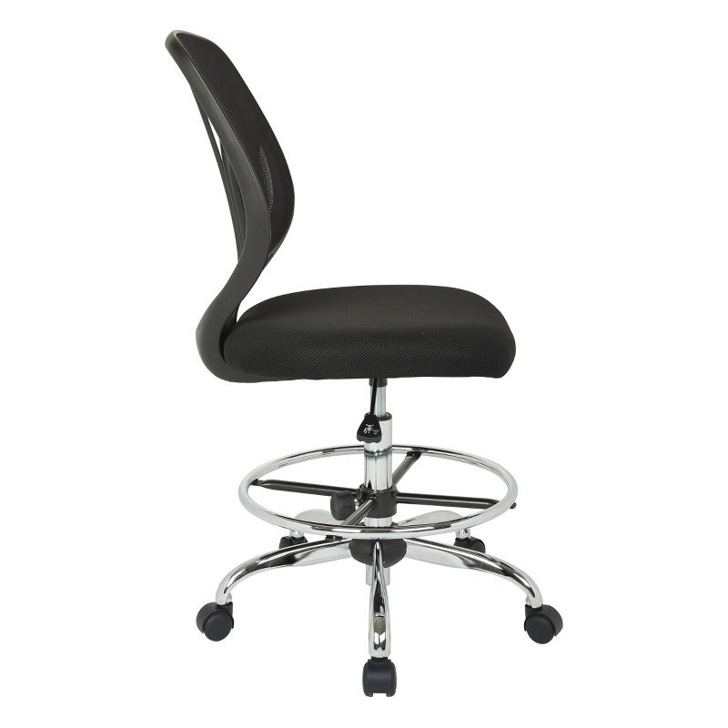 Screen Back Armless Drafting Chair Black - OSP Home Furnishings