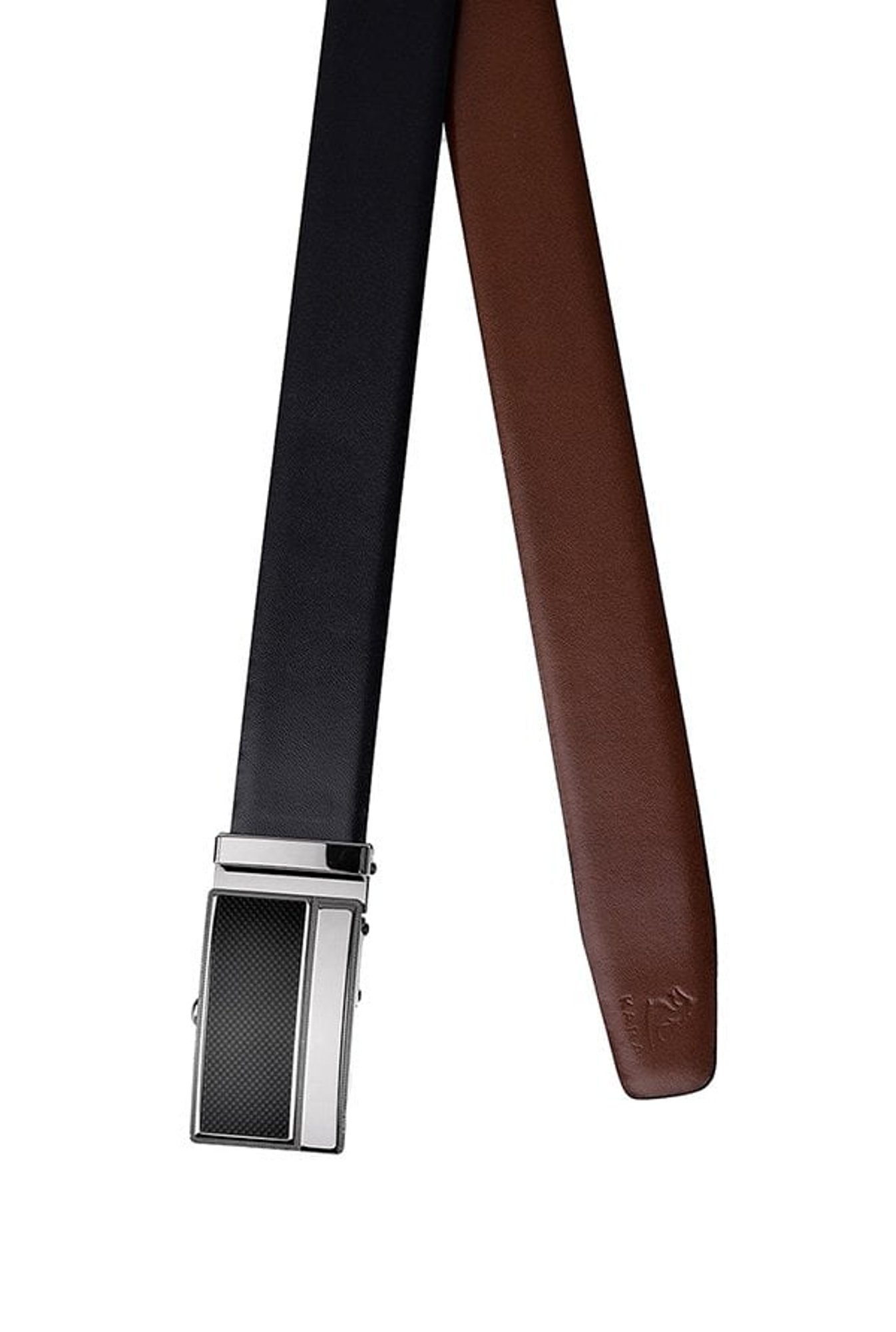 Kara Black & Brown Solid Leather Reversible Belt