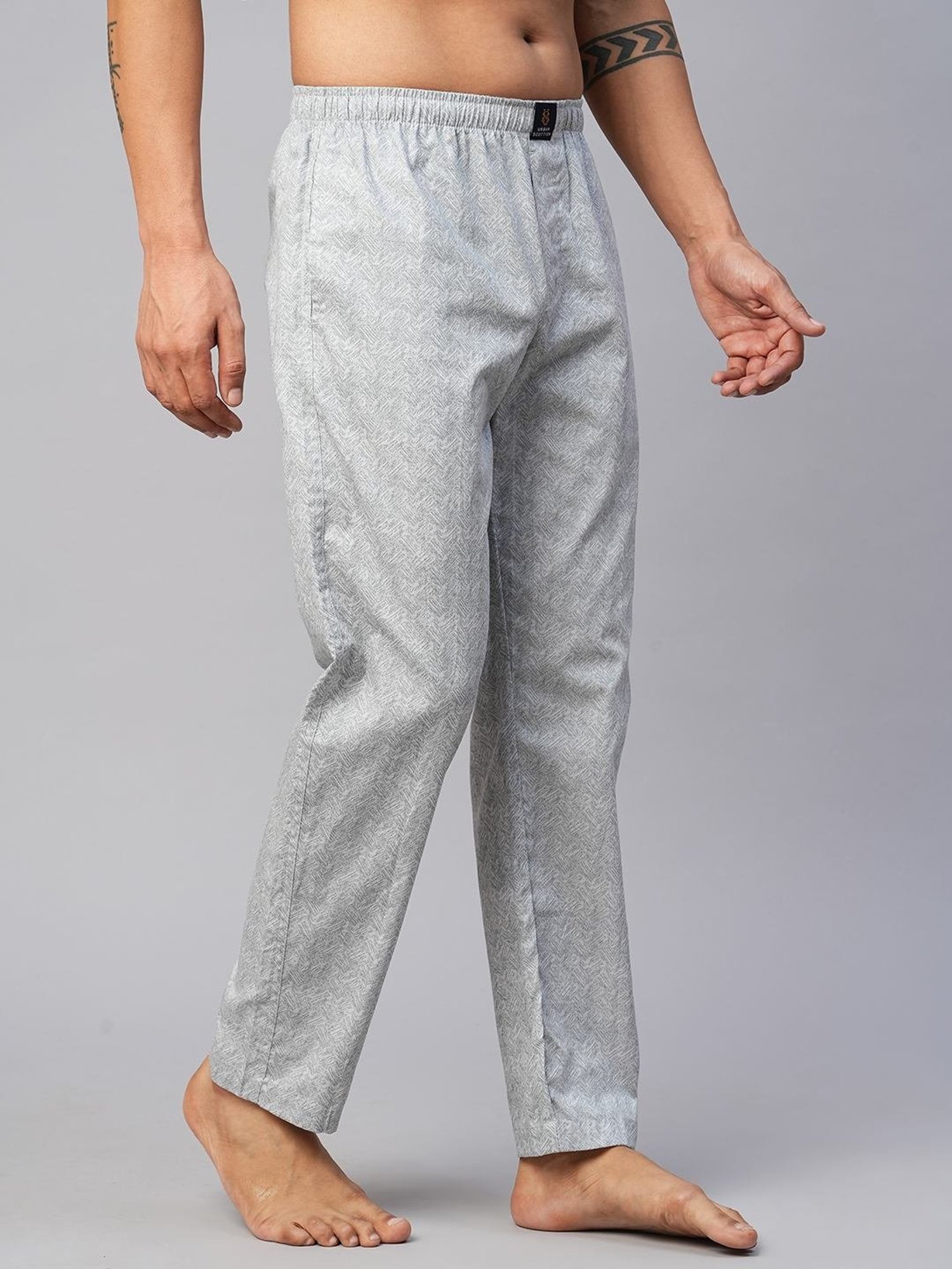 Crimsoune Club White Cotton Regular Fit Printed Lounge Shorts