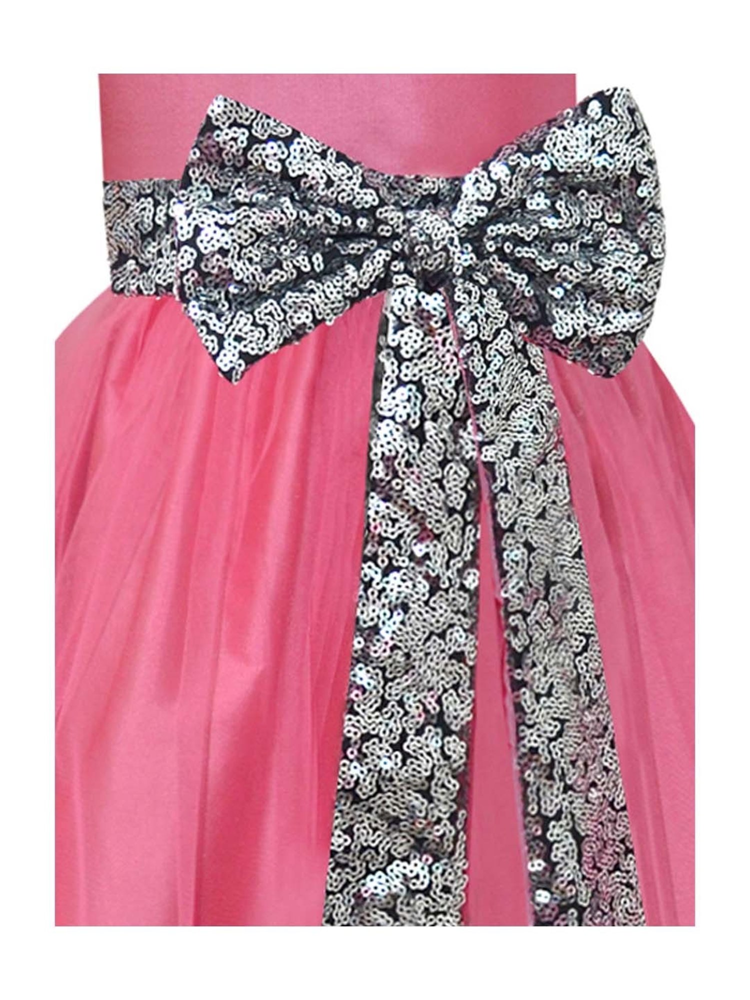 A.T.U.N. Kids Pink & Silver Embellished Gown