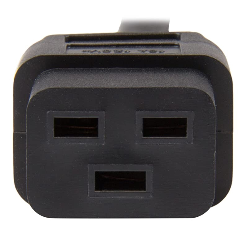 com 10 ft Heavy Duty 14 AWG Computer Power Cord - NEMA 5-15P to C19 - 14 AWG Power Cable - NEMA 5-15P to IEC 320 C19 Power Cord (PXT515191410)