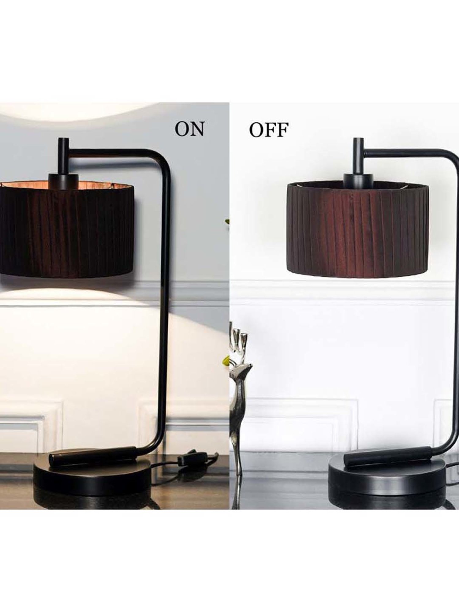 DecorativeRay Red PVC Study Table Lamp - Set of 1