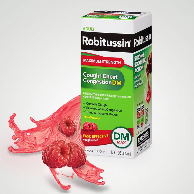 Robitussin Cough + Congestion DM Max Syrup - Dextromethorphan - 8 fl oz