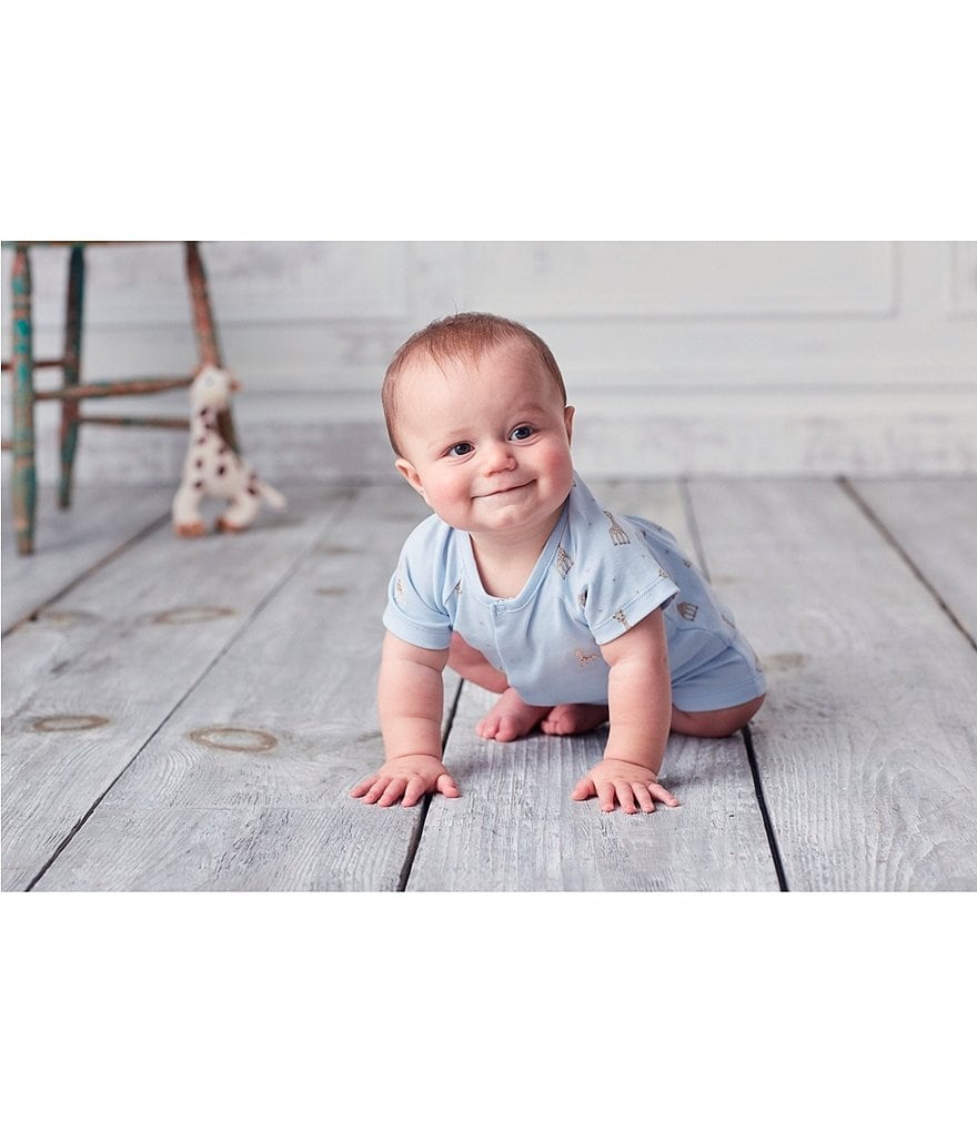 Kissy Kissy Baby Boys Newborn-18 Months Sophie La Girafe Printed Shortall