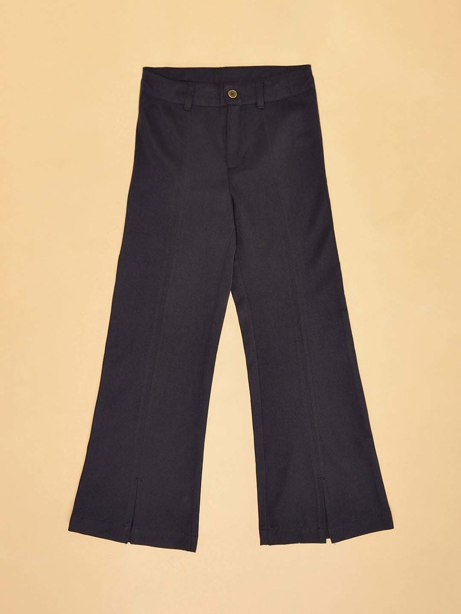 METTLE Girls Navy Solid Joggers