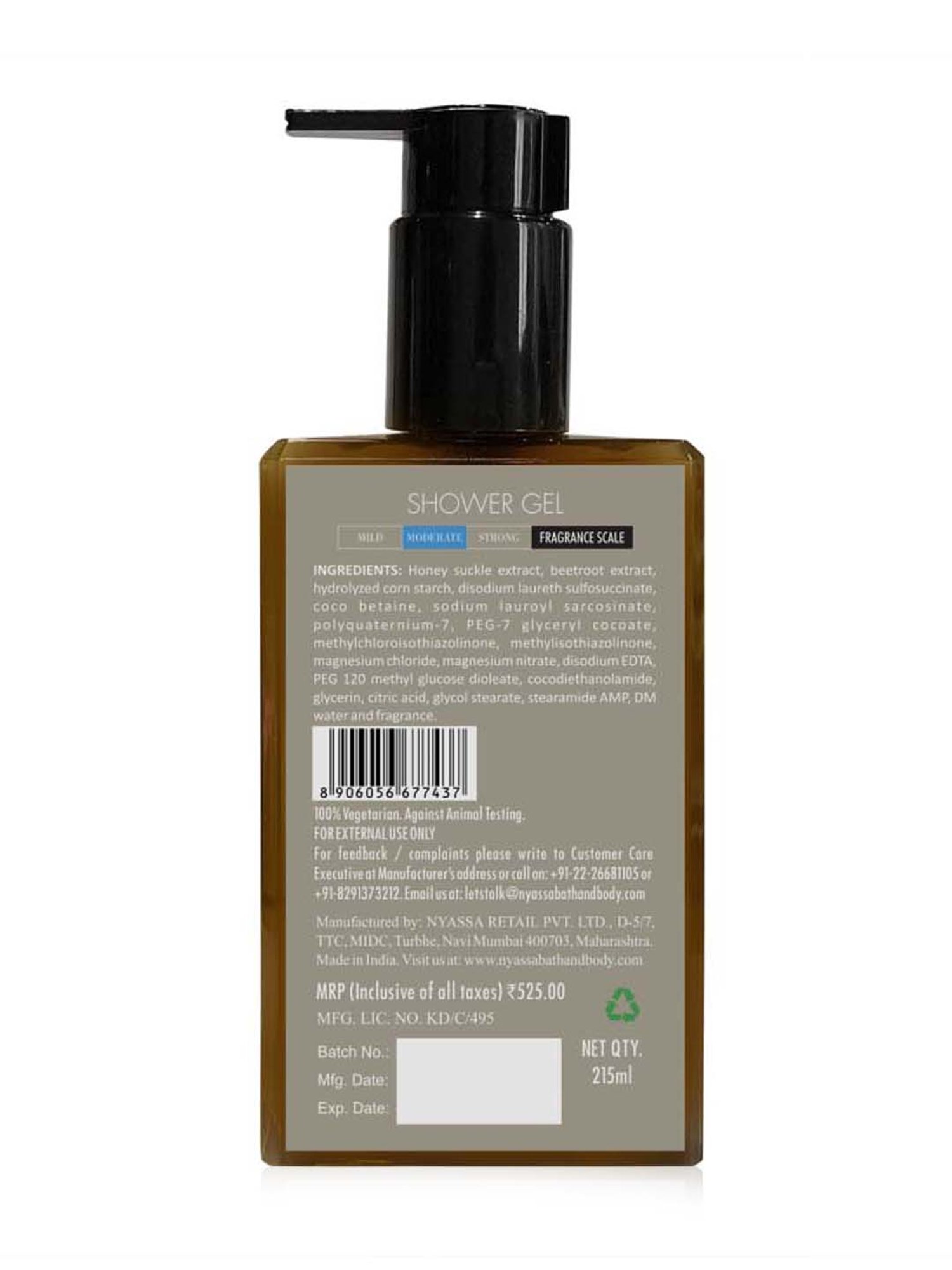 Nyassa Invigorating Mountain Musk Shower Gel - 215 ml