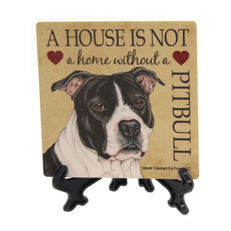 Animal 4.0" Pit Bull House Not A Home Cork Back Coster Sjt Enterprises  -  Coasters