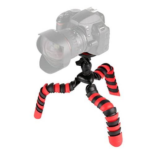 VIVITAR VIV-SP-12-RED Large Rubberized Spider Tripod (Red)