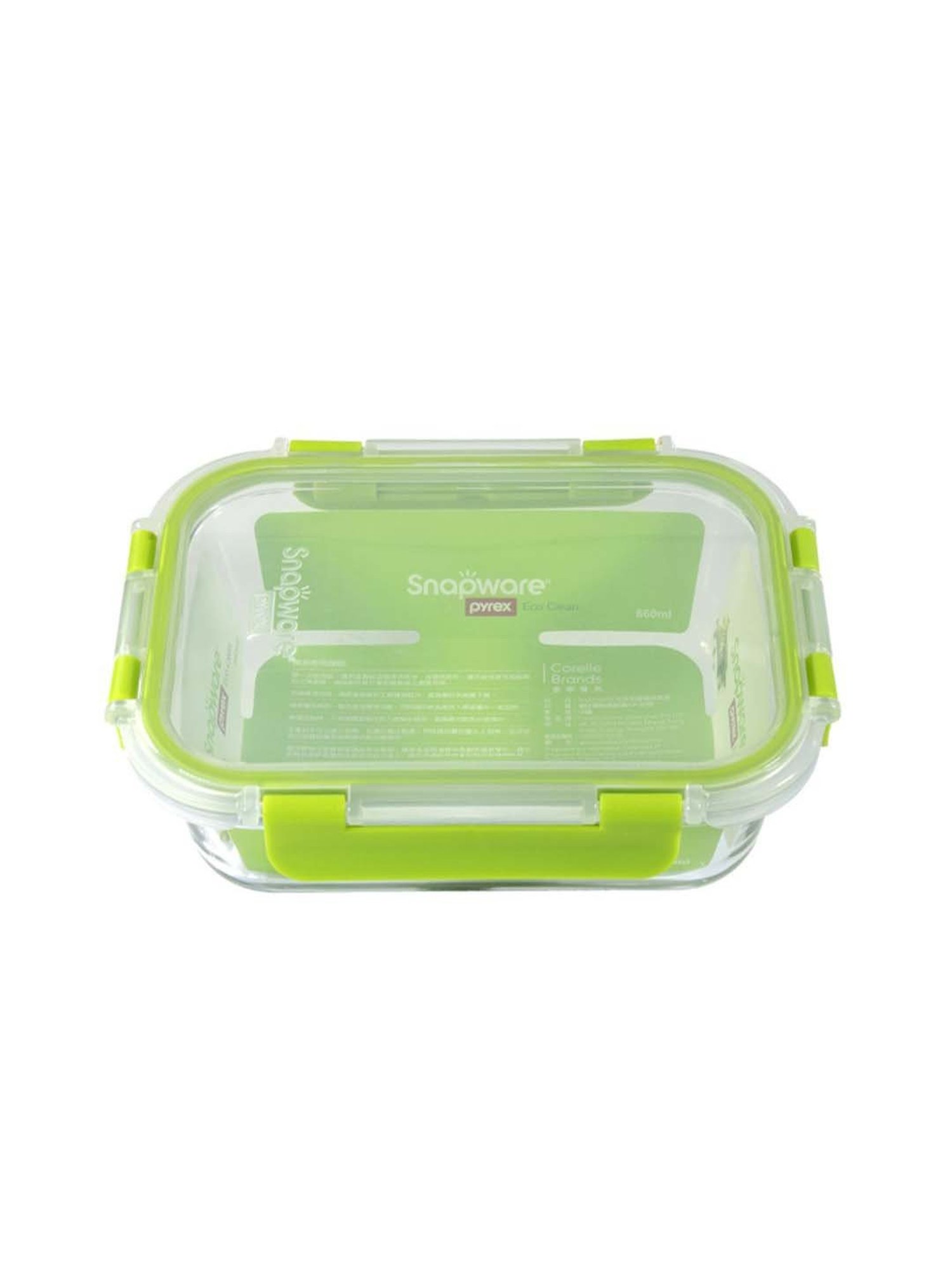 Corelle Pyrex Eco Clean Green Glass Snap Container (0.66 L)