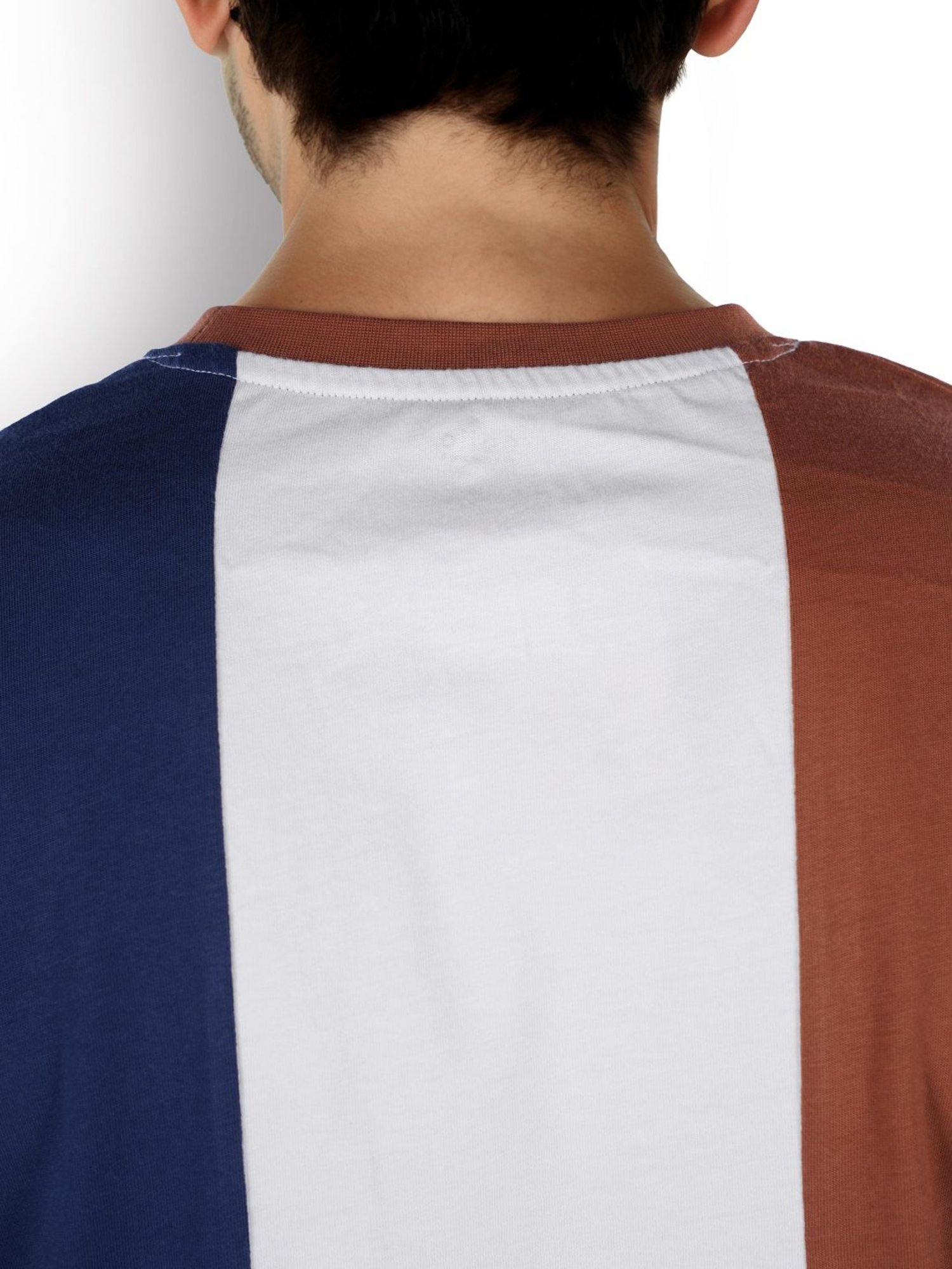 Celio* Navy Straight Fit Colour Block T-Shirt