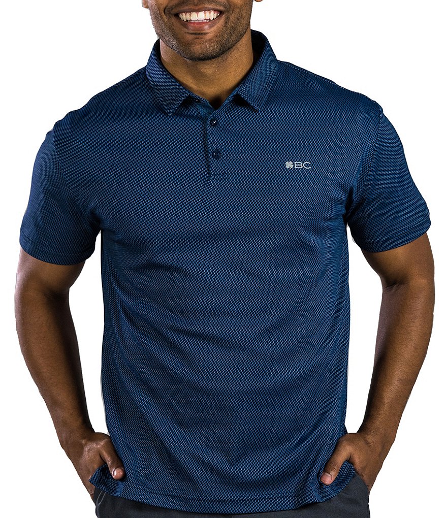 BLACK CLOVER Short-Sleeve Raindrops Golf Polo