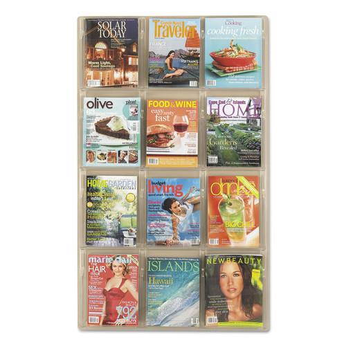 Safco Reveal Clear Literature Displays 12 Compartments 30w x 2d x 49h Clear