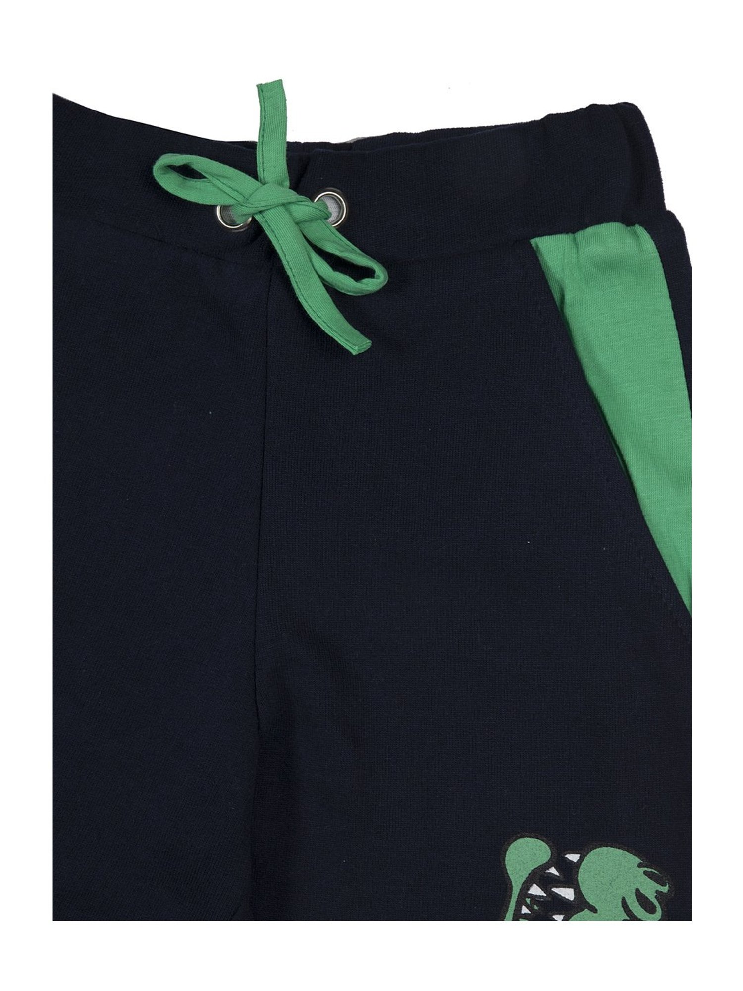 Lazy Shark Boys Navy Blue Printed  Trousers