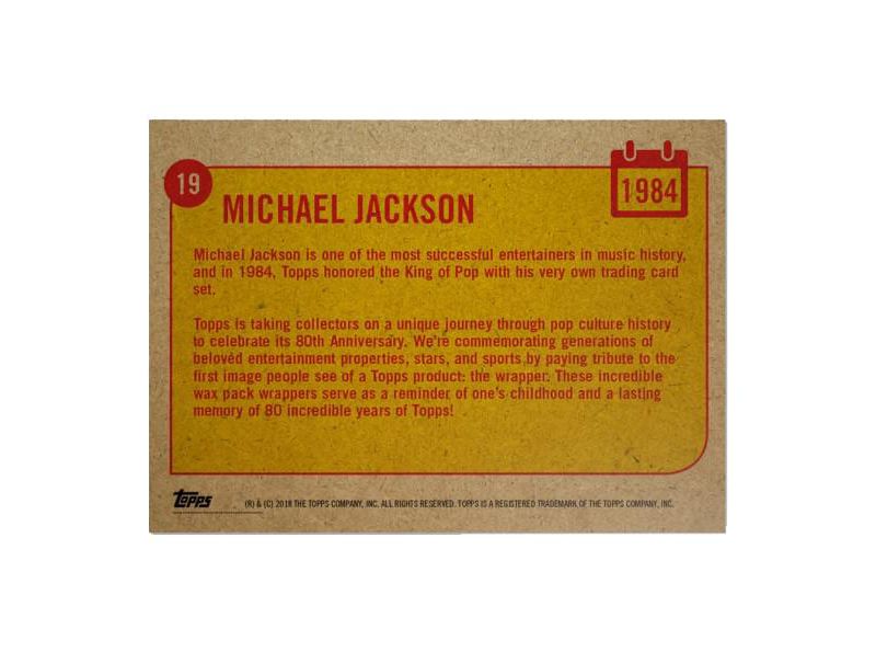 Topps Michael Jackson 1984 Topps 80th Anniversary Wrapper Art Card #19