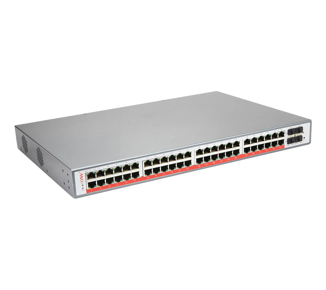 ONV-POE36048PFM 48x 10/100/1000M RJ45 ports Managed Ring PoE Switch compliant with both IEEE 802.3af/at standard