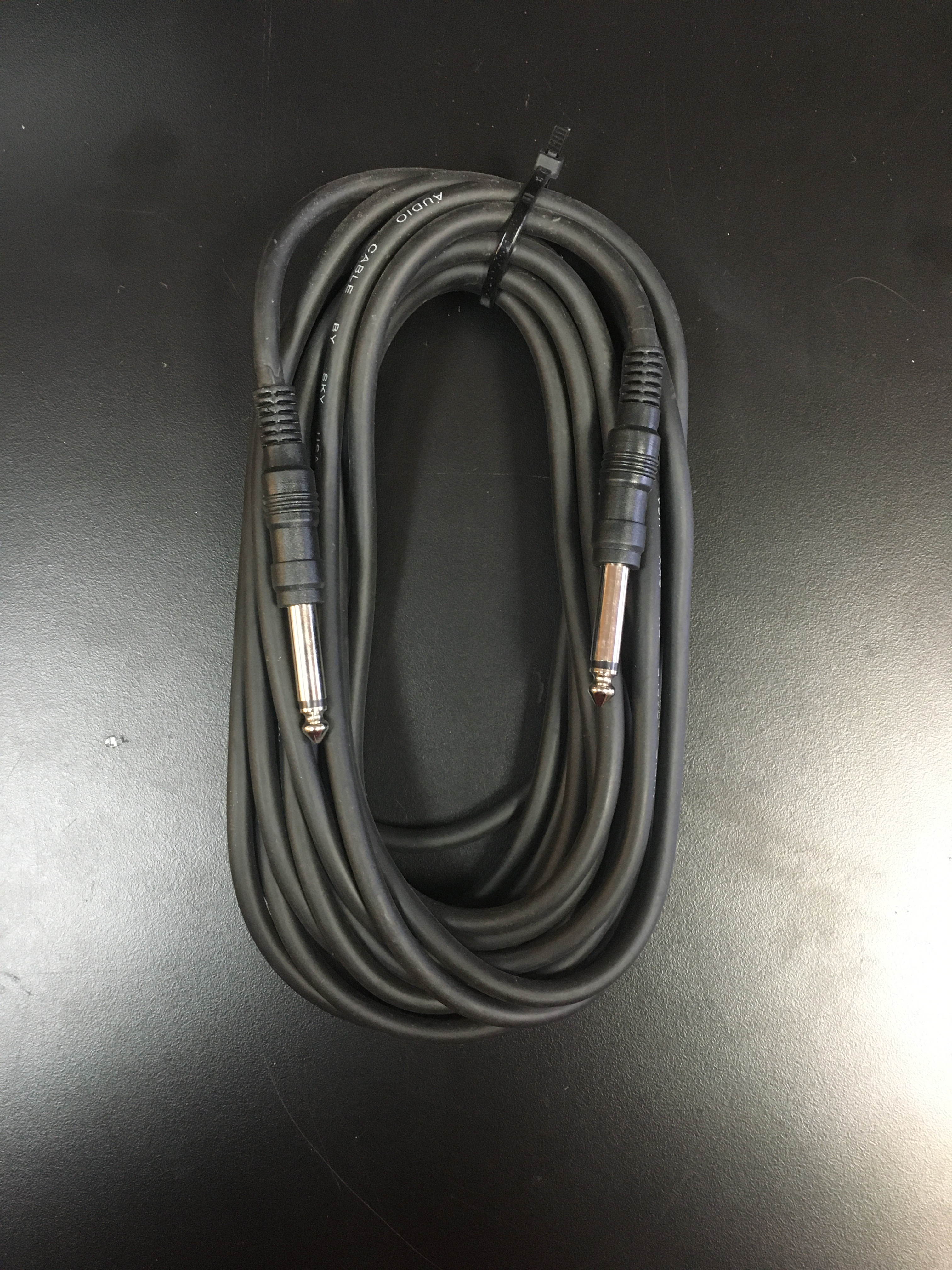 Guitar Instrument Audio Cable - 1/4 Inch Straight Instrument Cable - 20 Foot (Black)